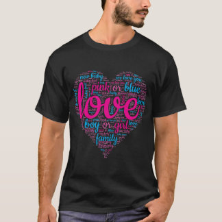 赤ちゃんシャワーパーティーピンクブルーボーイガールジェンダーリビール Tシャツ