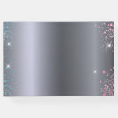 赤ちゃんシャワーパーティー青ピンク ゲストブック (裏面)