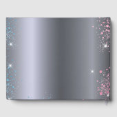 赤ちゃんシャワーパーティー青ピンク ゲストブック (裏面)