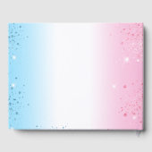 赤ちゃんシャワーパーティー青ピンク ゲストブック (裏面)