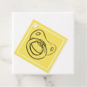 赤ちゃんシャワーパーティー – 黄色おしゃぶり – フェイバータグ (インサイチュ)