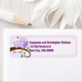 赤ちゃんシャワーパープルの住所 シール (インサイチュ)