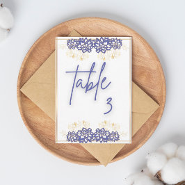 赤ちゃんシャワーパープルフラワーズフラットテーブルカード サンキューカード