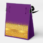 赤ちゃんシャワーパープル金ゴールドガールモノグラム名 フェイバーボックス (裏面サイド)