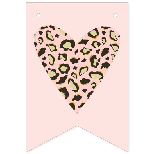 赤ちゃんシャワーヒョウの斑点&トラストライプゴ バンティングフラッグ (第2の旗)