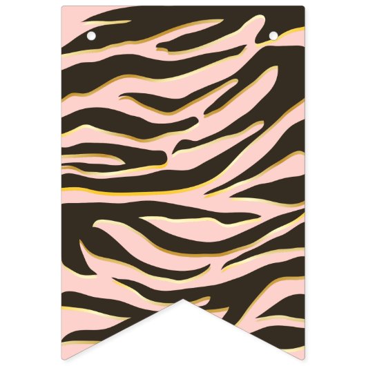 赤ちゃんシャワーヒョウの斑点&トラストライプゴ バンティングフラッグ (第1の旗)