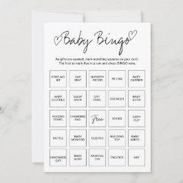 赤ちゃんシャワービンゴカードユニーク、事前充填ベビービン 招待状