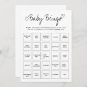 赤ちゃんシャワービンゴカードユニーク、事前充填ベビービン 招待状 (正面/裏面)