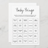 赤ちゃんシャワービンゴカードユニーク、事前充填ベビービン 招待状 (正面/裏面)