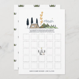 赤ちゃんシャワービンゴカード |アドベンチャー開始 招待状