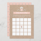 赤ちゃんシャワービンゴガールラムゲームカード 招待状 (正面/裏面)