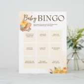 赤ちゃんシャワービンゴゲームブラウンパーソナライズされたテンプレート レターヘッド (スタンド正面)