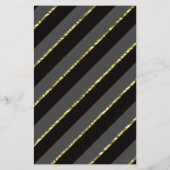 赤ちゃんシャワービンゴゲーム，王子，黒と金ゴールド チラシ (裏面)