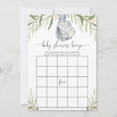 赤ちゃんシャワービンゴゲー男女兼用ム象 招待状 (正面)