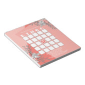 赤ちゃんシャワービンゴサンゴ幾何学 ノートパッド (アングル)