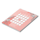 赤ちゃんシャワービンゴサンゴ幾何学 ノートパッド (回転)