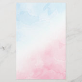 赤ちゃんシャワービンゴピンク/ブルー紙ゲームカード チラシ (裏面)