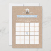 赤ちゃんシャワービンゴボーイラムゲームカード 招待状 (正面)