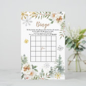 赤ちゃんシャワービンゴ冬の白いフローラ松の木 (スタンド正面)