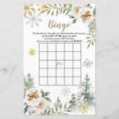 赤ちゃんシャワービンゴ冬の白いフローラ松の木 (正面)