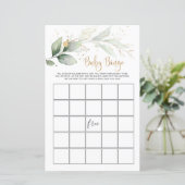 赤ちゃんシャワービンゴ緑の葉のゲーム (スタンド正面)