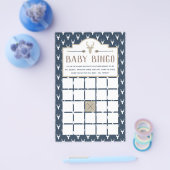 赤ちゃんシャワービンゴ、鹿の赤ちゃんシャワー チラシ (シングル)