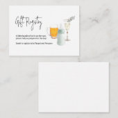 赤ちゃんシャワービール&シャンページ用のレジストリカード エンクロージャーカード (正面/裏面)