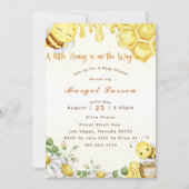 赤ちゃんシャワービー少し蜂蜜が途中にある 招待状 (正面)