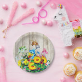 赤ちゃんシャワービー素朴フローラおしゃれ ペーパープレート (パーティー)