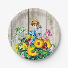 赤ちゃんシャワービー素朴フローラおしゃれ ペーパープレート