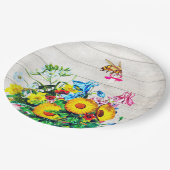 赤ちゃんシャワービー素朴フローラおしゃれ ペーパープレート (アングル)