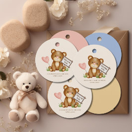 赤ちゃんシャワーピンクお待ちいただける フェイバータグ