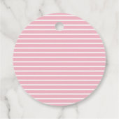 赤ちゃんシャワーピンクと白 フェイバータグ (裏面)