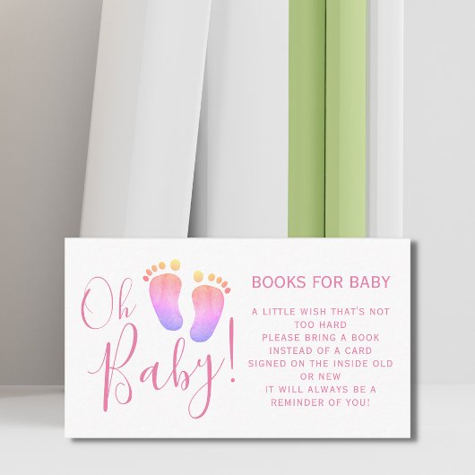 赤ちゃんシャワーピンクのエンクロージャカード用の本 エンクロージャーカード