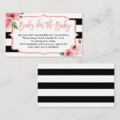 赤ちゃんシャワーピンクの女の子がブックリクエストカードを持って来る エンクロージャーカード (正面/裏面)