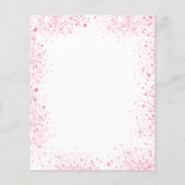 赤ちゃんシャワーピンクの女の子のフローラ予算の招待 チラシ (裏面)