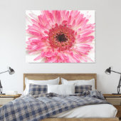 赤ちゃんシャワーピンクの花 – ピンクデザイン キャンバスプリント (インサイチュ (寝室))