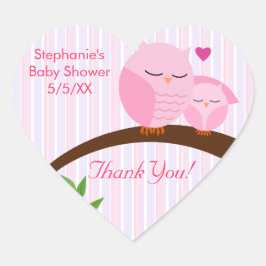 赤ちゃんシャワーピンクの靴 ハートシール