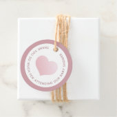 赤ちゃんシャワーピンクハート フェイバータグ (インサイチュ)