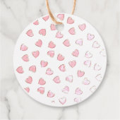 赤ちゃんシャワーピンクハート フェイバータグ (裏面)