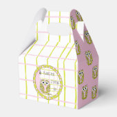 赤ちゃんシャワーピンクフクロウ フェイバーボックス (裏面サイド)