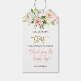 赤ちゃんシャワーピンクフローラ ギフトタグ