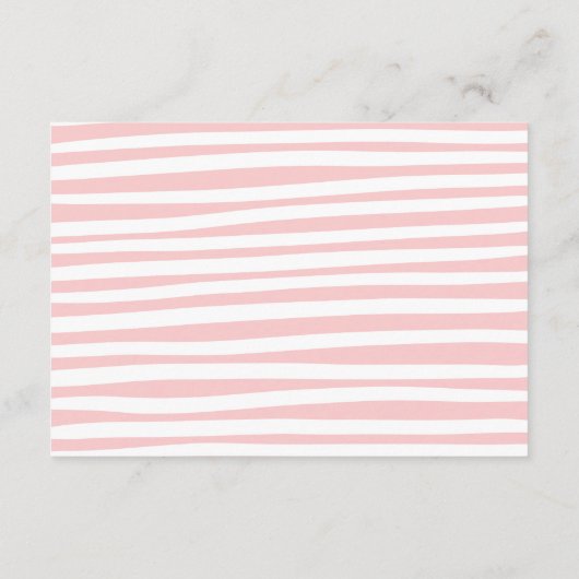 赤ちゃんシャワーピンクモダンのベビー本 エンクロージャーカード (裏面)