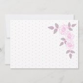 赤ちゃんシャワーピンクローゼピンクマママベア&キューブ 招待状 (裏面)