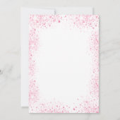 赤ちゃんシャワーピンク白グリッター女の子フローラ 招待状