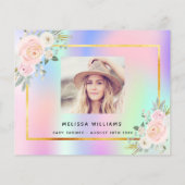 赤ちゃんシャワーピンク紫の写真ホログラフィーあなた感謝していを知る (裏面)