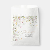 赤ちゃんシャワーピンク&イエローワイルドフラワー好きバッグ フェイバーバッグ (正面)