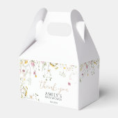 赤ちゃんシャワーピンク&イエローワイルドフラワー フェイバーボックス (裏面サイド)