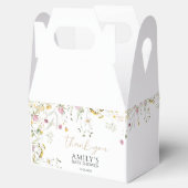 赤ちゃんシャワーピンク&イエローワイルドフラワー フェイバーボックス (オープン)