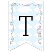 赤ちゃんシャワーピンク/ブルー/キャッスル,アゲハチョウバナー バンティングフラッグ (第2の旗)